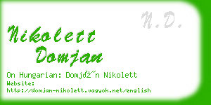 nikolett domjan business card